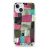 Abstract Checked Pattern iPhone 14 Magsafe 兼容水晶透明保護殼