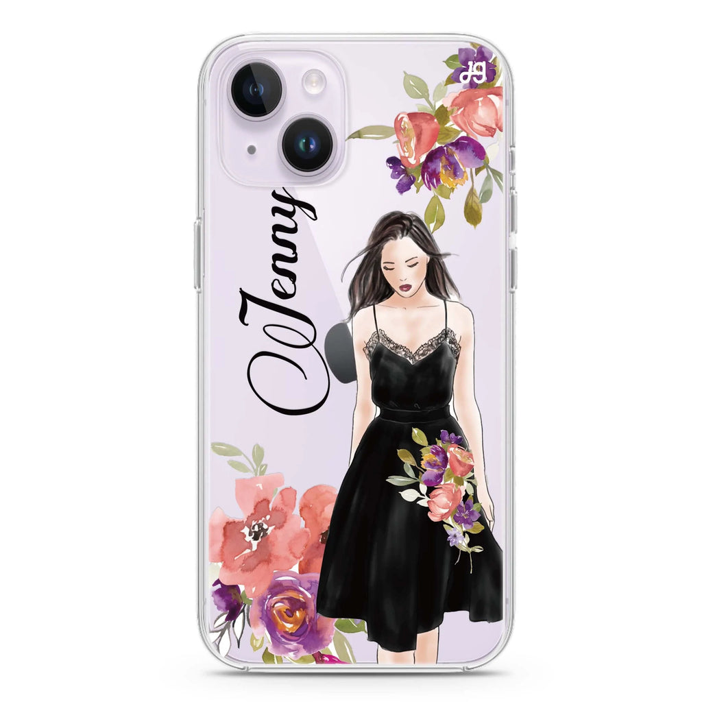 Flower Fashion I iPhone 14 plus 水晶透明保護殼