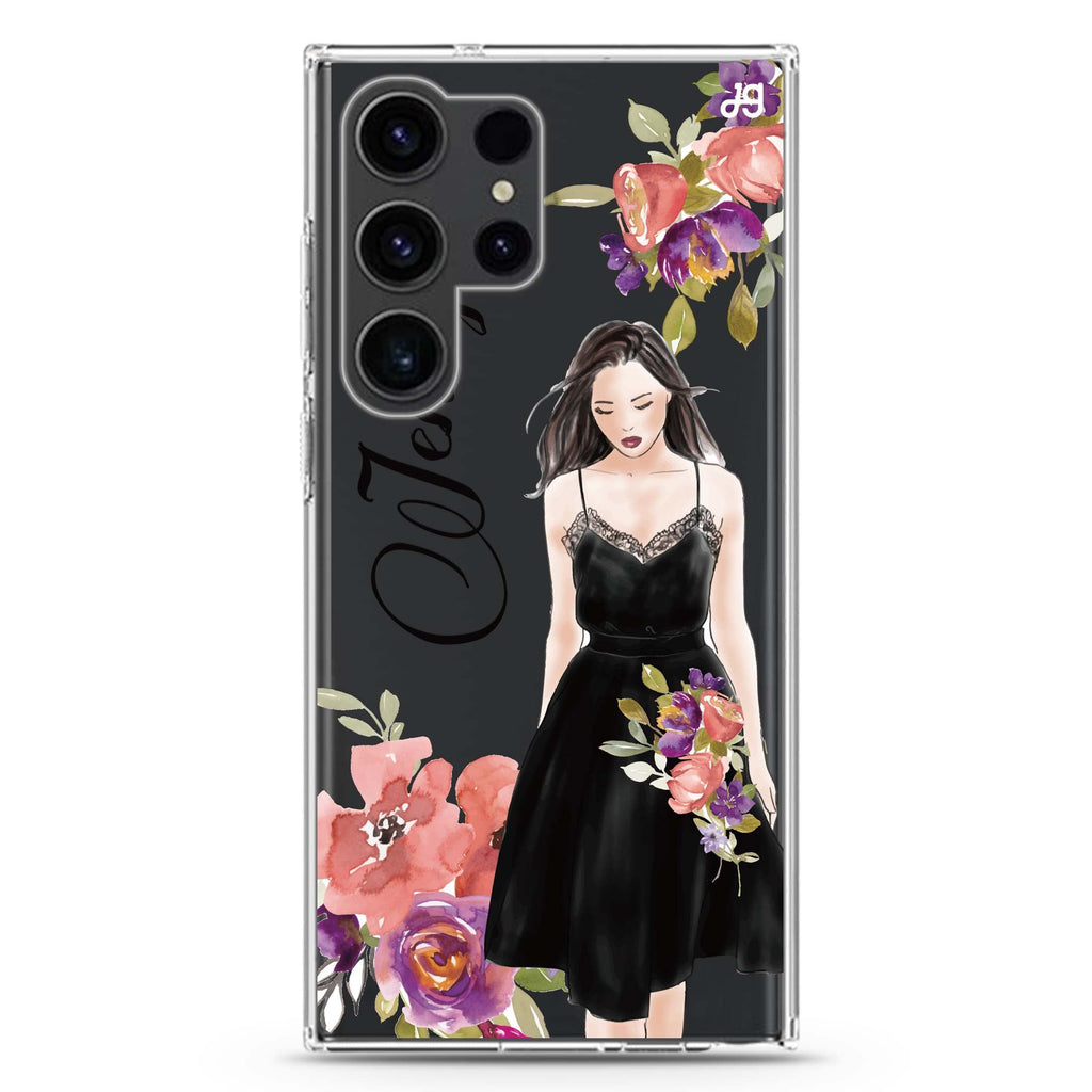 Flower Fashion I Samsung Galaxy Ultra 可加名字透明保護殼，適用 S26/S25/S24/S23 Ultra，圖1