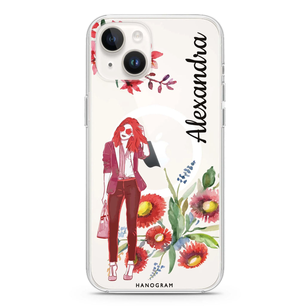 Flower Fashion II iPhone 14 Plus Magsafe 兼容水晶透明保護殼