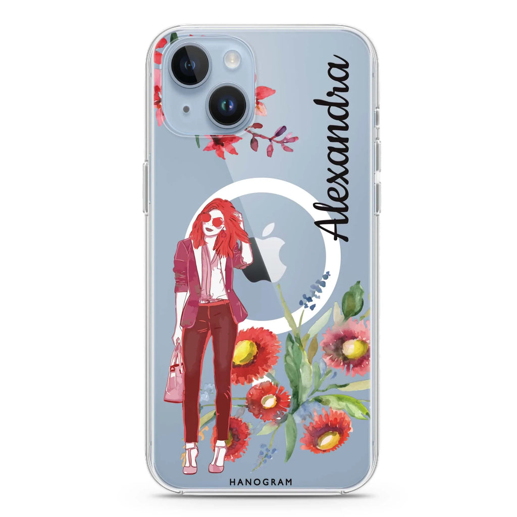 Flower Fashion II iPhone 14 Magsafe 兼容水晶透明保護殼
