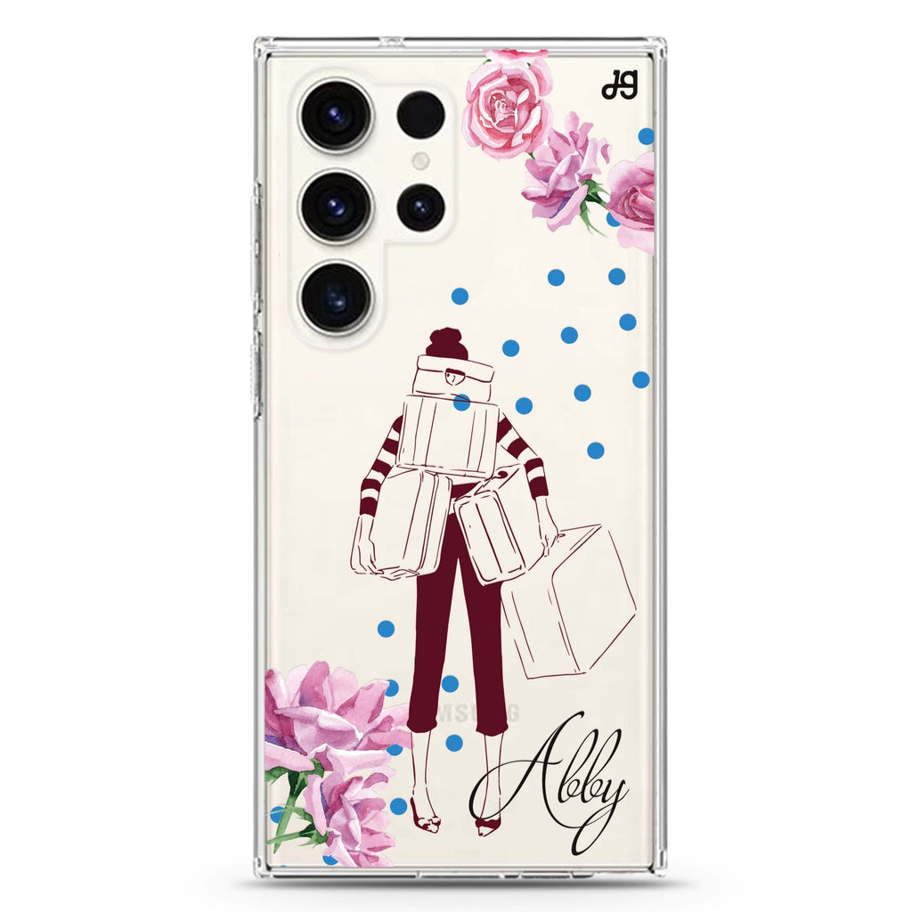 The Florist Apprentice Samsung Galaxy Ultra 可加名字透明保護殼，適用 S26/S25/S24/S23 Ultra，圖1
