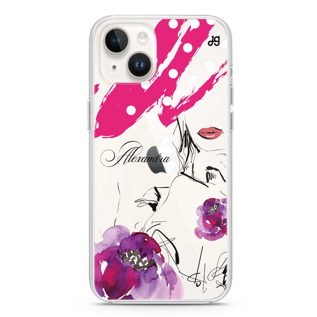Floral Makeup iPhone 14 水晶透明保護殼