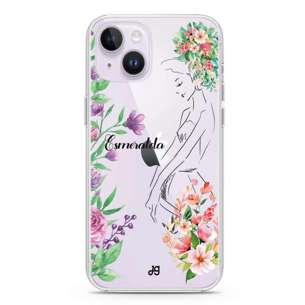 Floral Bride I iPhone 14 plus 水晶透明保護殼