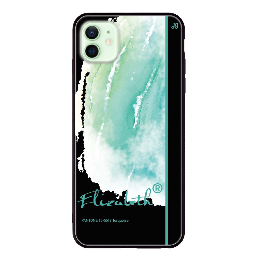 #15-5519 Turquoise II iPhone 12 mini 超薄強化玻璃殻