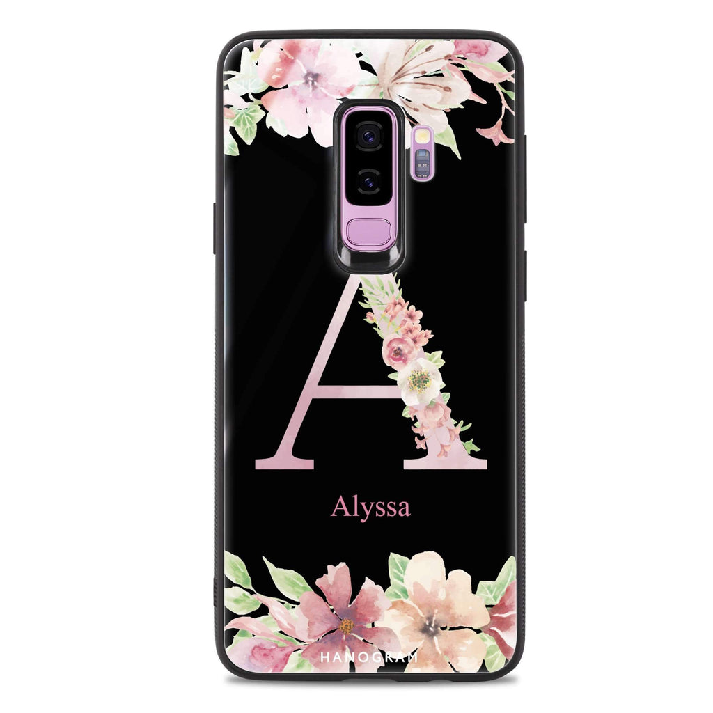 Monogram & Floral Samsung S9 Plus 超薄強化玻璃殻