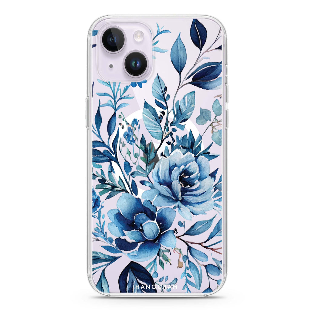 Floral iPhone 14 Plus Magsafe 兼容水晶透明保護殼