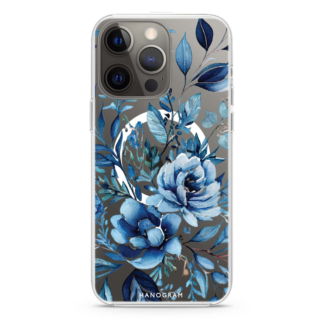Floral iPhone 14 Magsafe 兼容水晶透明保護殼