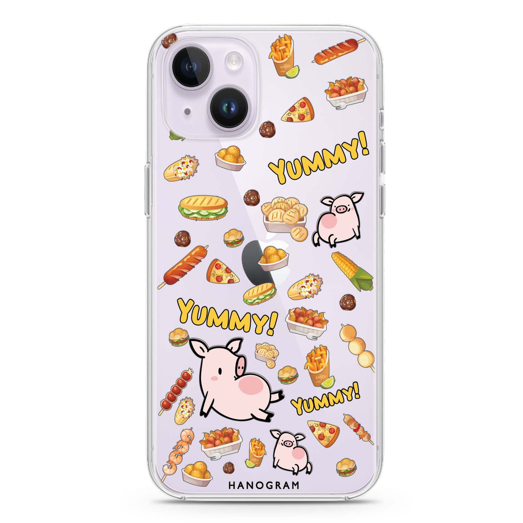Yummy Piggy iPhone 14 plus 水晶透明保護殼