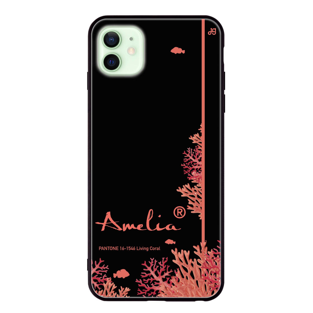 #16-1546 Living Coral II iPhone 12 超薄強化玻璃殻