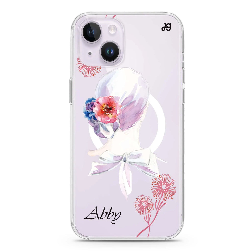 Floral Bride II iPhone 14 Magsafe 兼容水晶透明保護殼