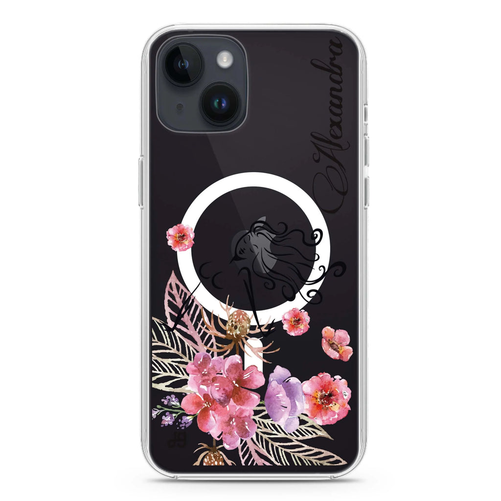 Floral Fairy I iPhone 14 Plus Magsafe 兼容水晶透明保護殼
