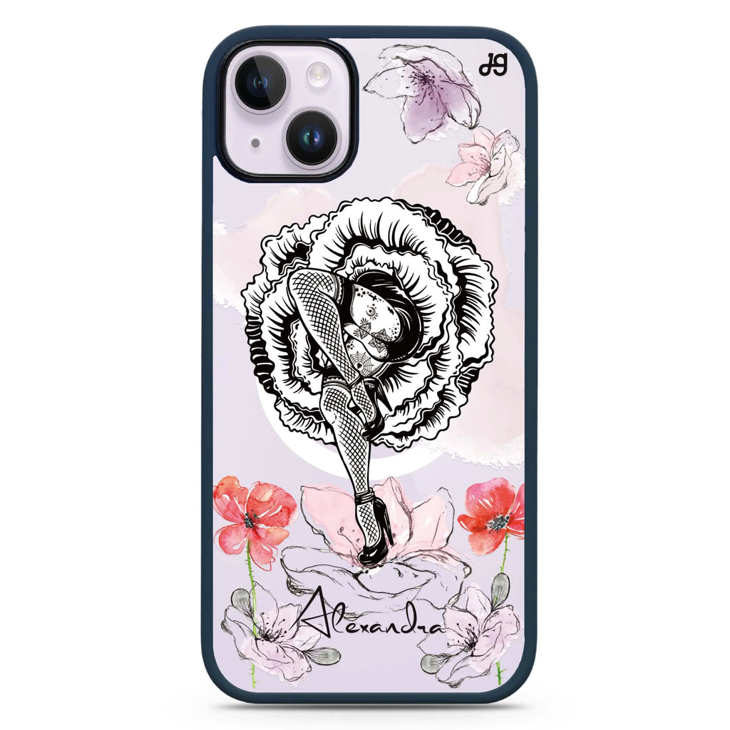 Dancing Flora iPhone 14 Plus Magsafe 兼容防衝擊保護殼