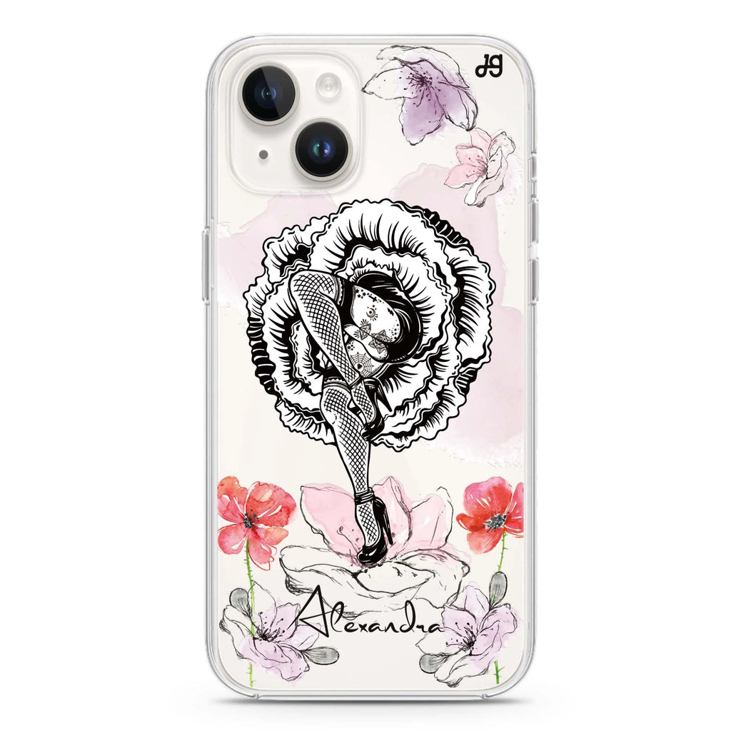 Dancing Flora iPhone 14 水晶透明保護殼