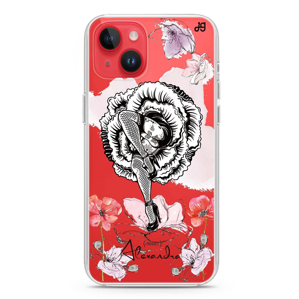 Dancing Flora iPhone 14 plus 水晶透明保護殼