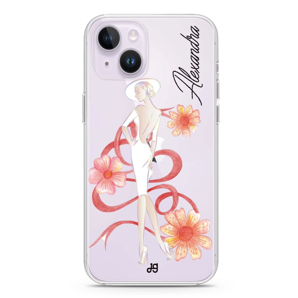 Flower Fashion IV iPhone 14 plus 水晶透明保護殼