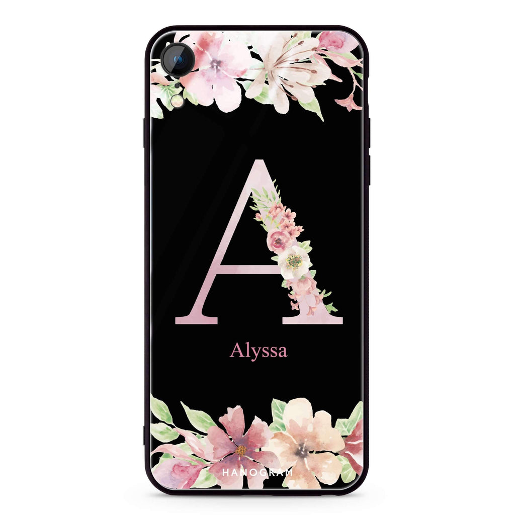 Monogram & Floral iPhone XR 超薄強化玻璃殻