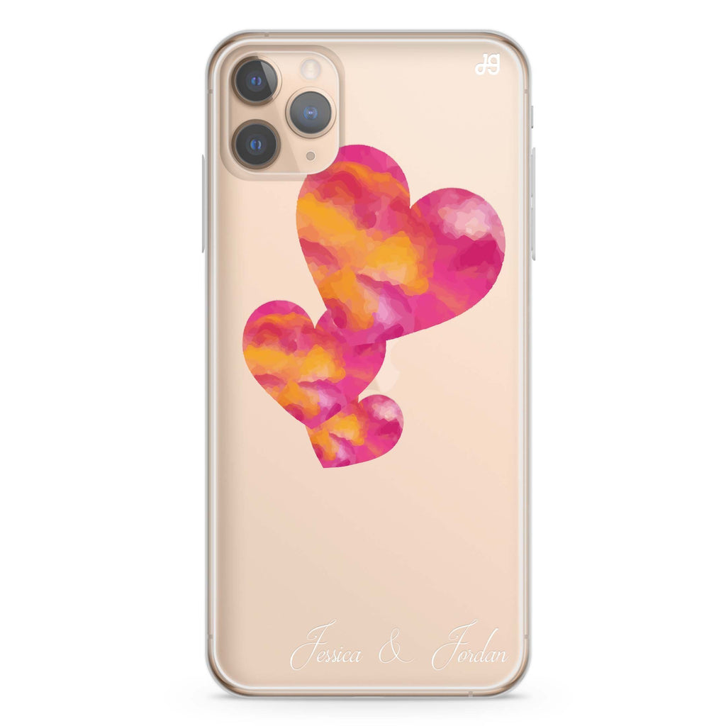Red Hearts iPhone 11 Pro Max 水晶透明保護殼