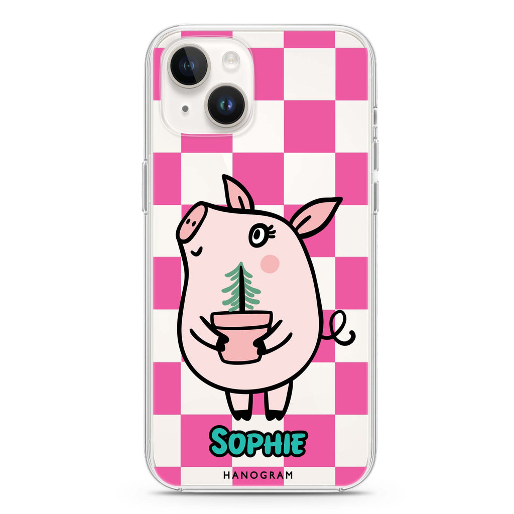 Lovely Pig iPhone 14 水晶透明保護殼