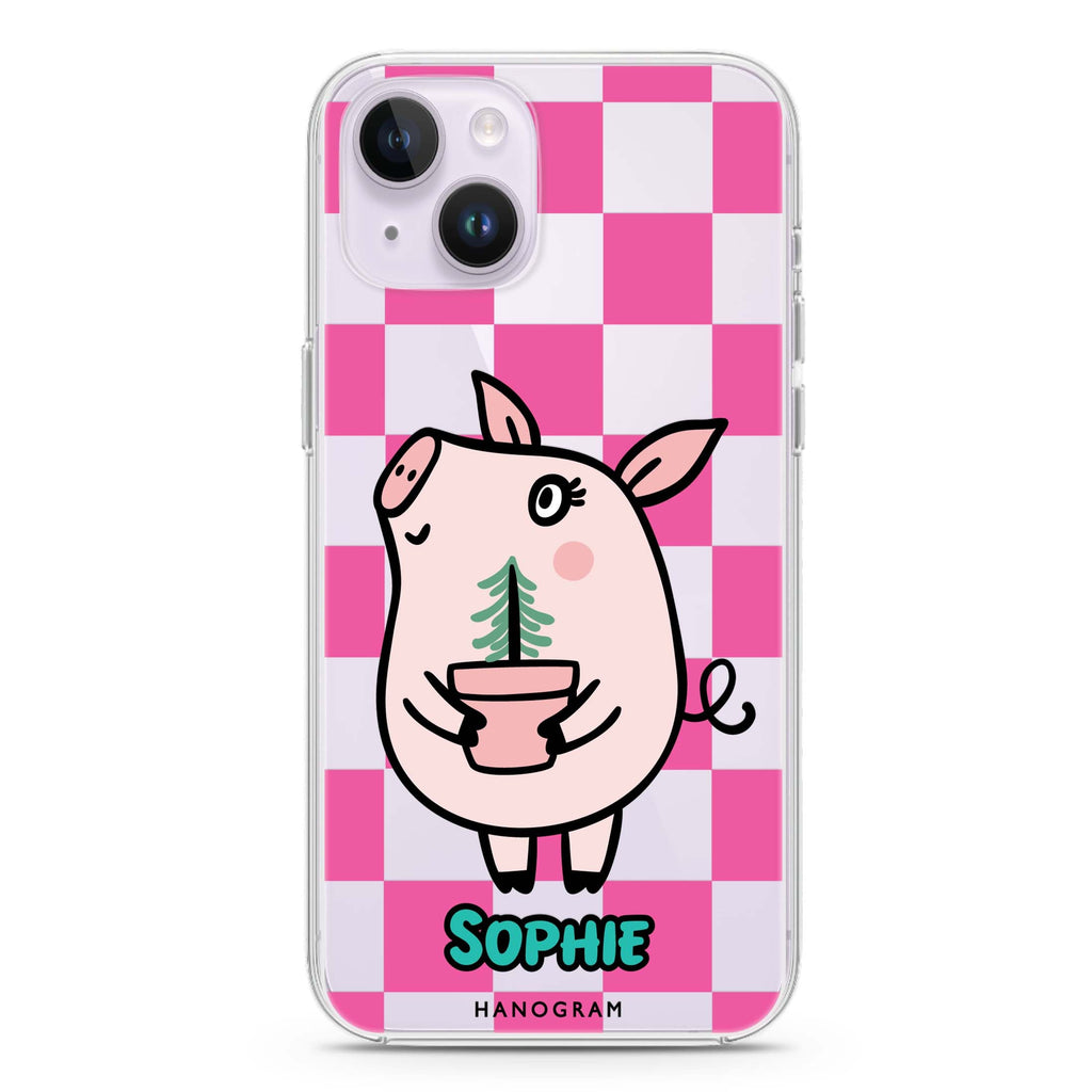 Lovely Pig iPhone 14 plus 水晶透明保護殼