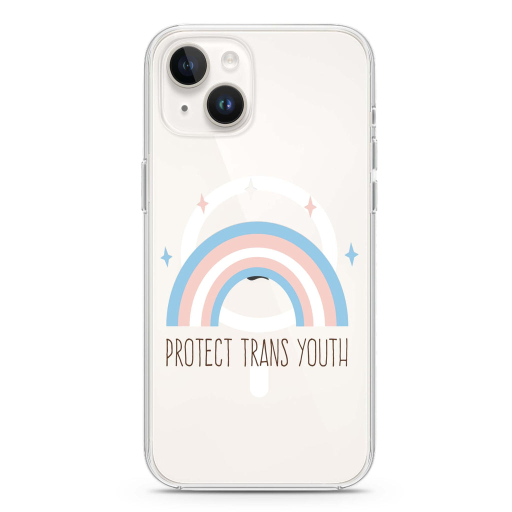 Protect Trans Youth iPhone 14 Magsafe 兼容水晶透明保護殼