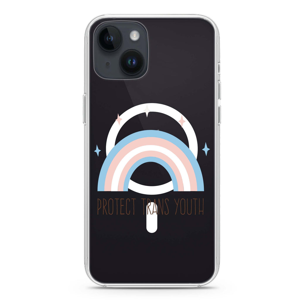 Protect Trans Youth iPhone 14 Plus Magsafe 兼容水晶透明保護殼