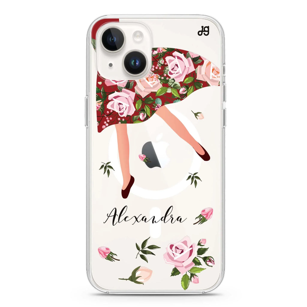 Rosy Waltz iPhone 14 Magsafe 兼容水晶透明保護殼