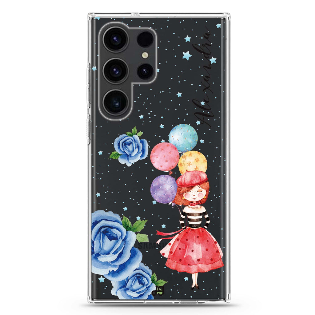 Thumbeina Samsung Galaxy Ultra 可加名字透明保護殼，適用 S26/S25/S24/S23 Ultra，圖1
