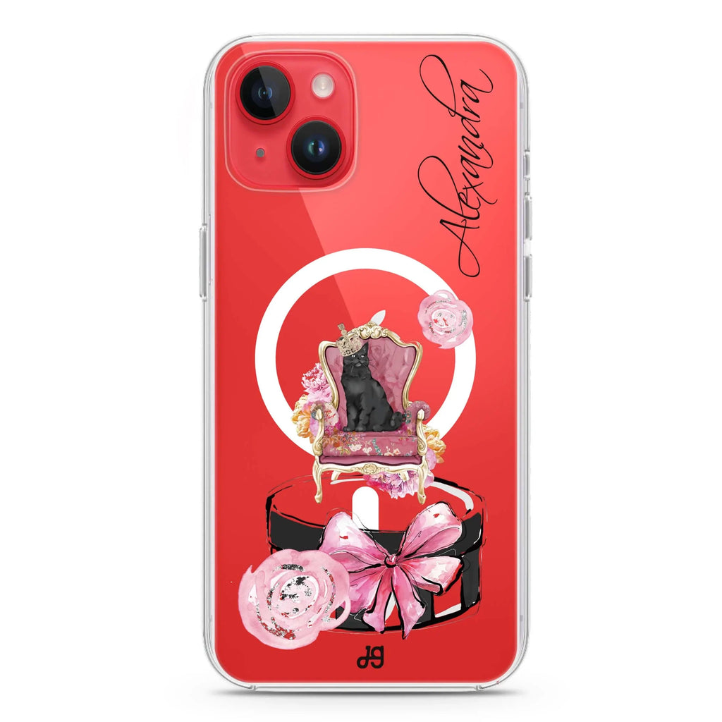 The Queen Like A Cat iPhone 14 Magsafe 兼容水晶透明保護殼