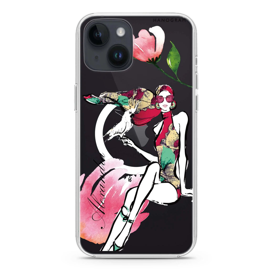 Flower Fashion VI iPhone 14 Magsafe 兼容水晶透明保護殼
