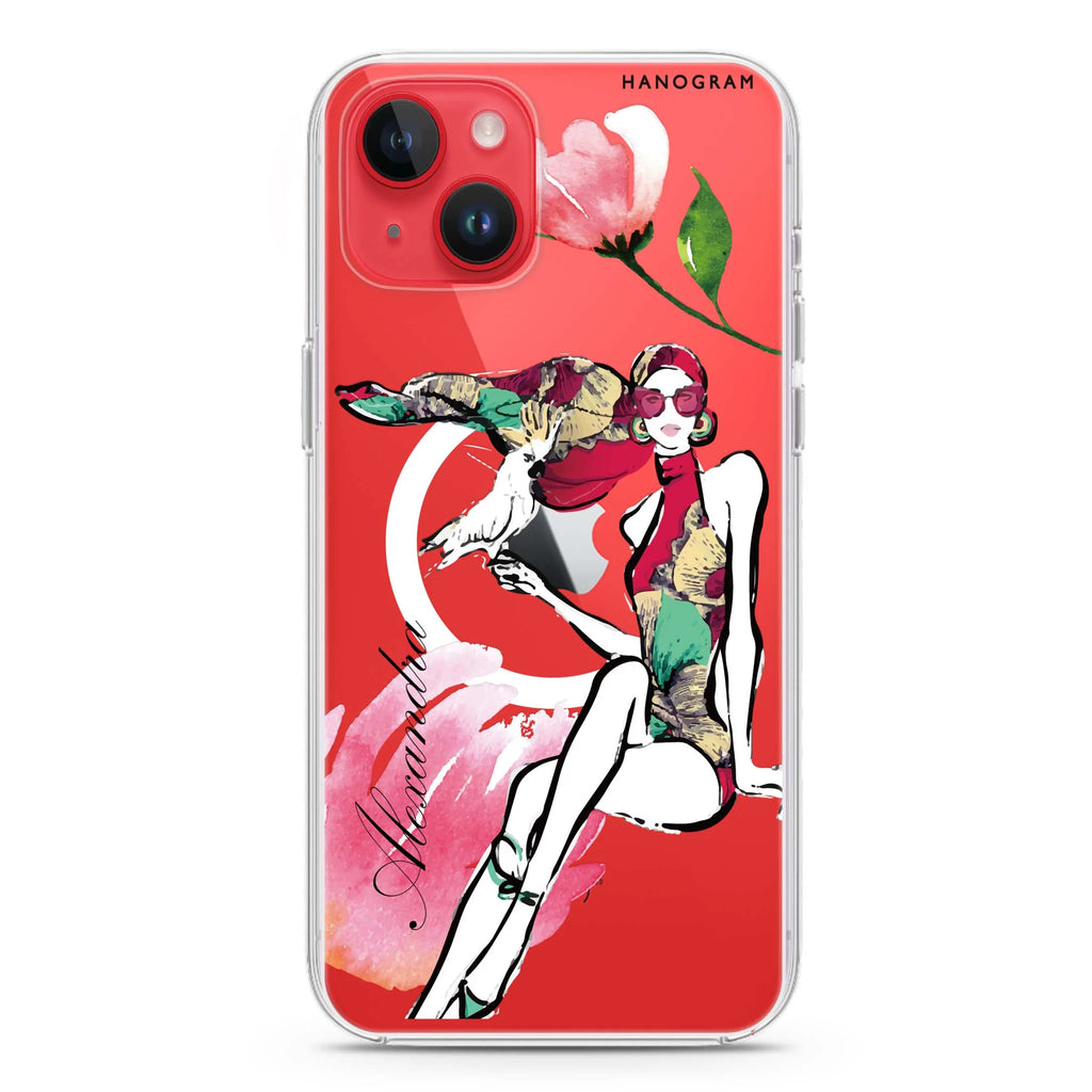 Flower Fashion VI iPhone 14 Plus Magsafe 兼容水晶透明保護殼