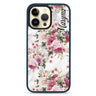 Marble and Pink Floral Magsafe 兼容防衝擊保護殼