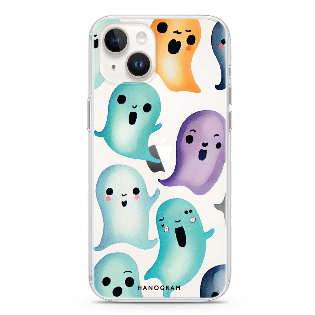 Cute Ghost iPhone 14 Plus 水晶透明保護殼