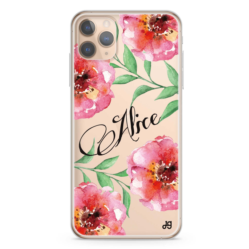 Watercolor Peonies iPhone 11 Pro Max 水晶透明保護殼