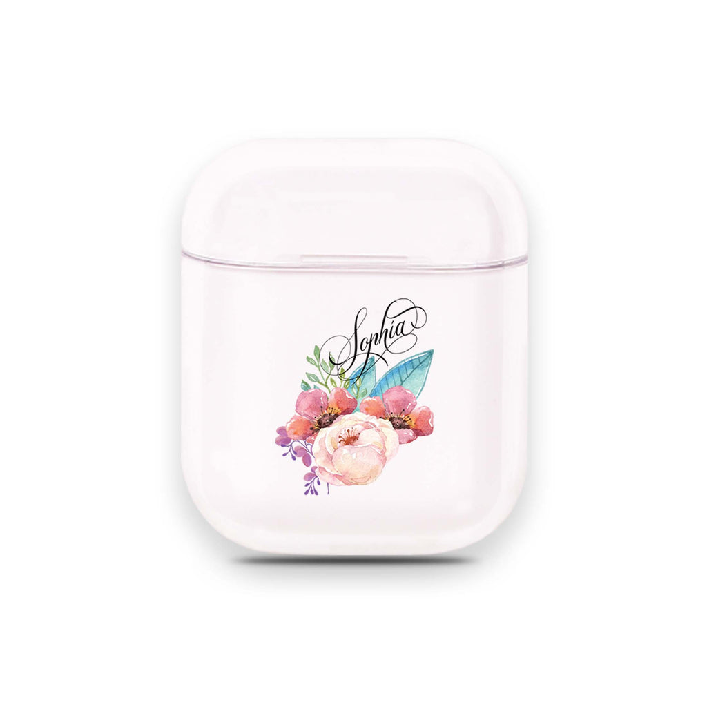 Awakening Watercolor Flowers AirPods 透明保護殻