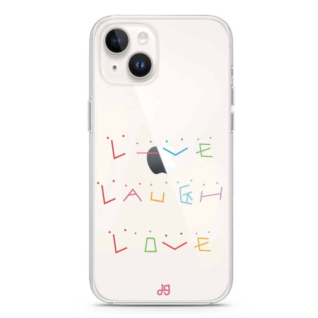 Live Laugh Love iPhone 14 plus 水晶透明保護殼