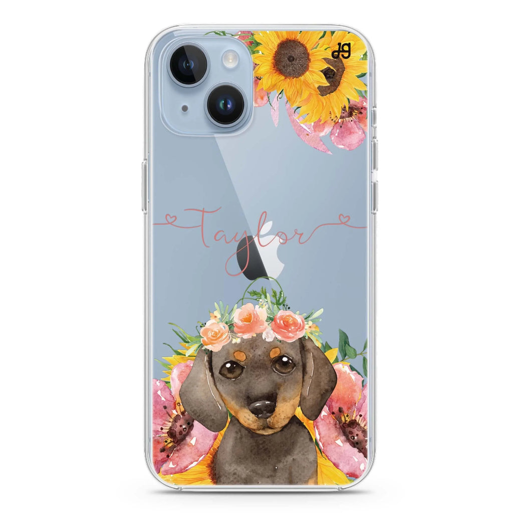 Sunflower Puppy iPhone 14 水晶透明保護殼