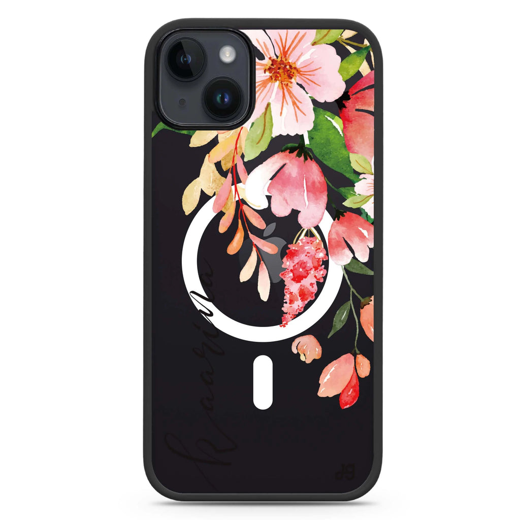 Watercolor Blossom iPhone 14 Plus Magsafe 兼容防衝擊保護殼