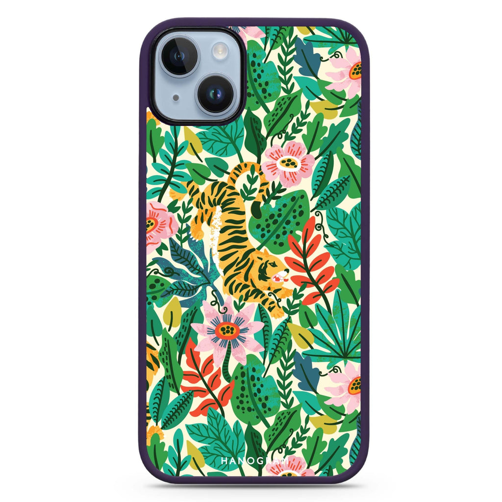 Tiger & Floral iPhone 14 Plus Magsafe 兼容防衝擊保護殼