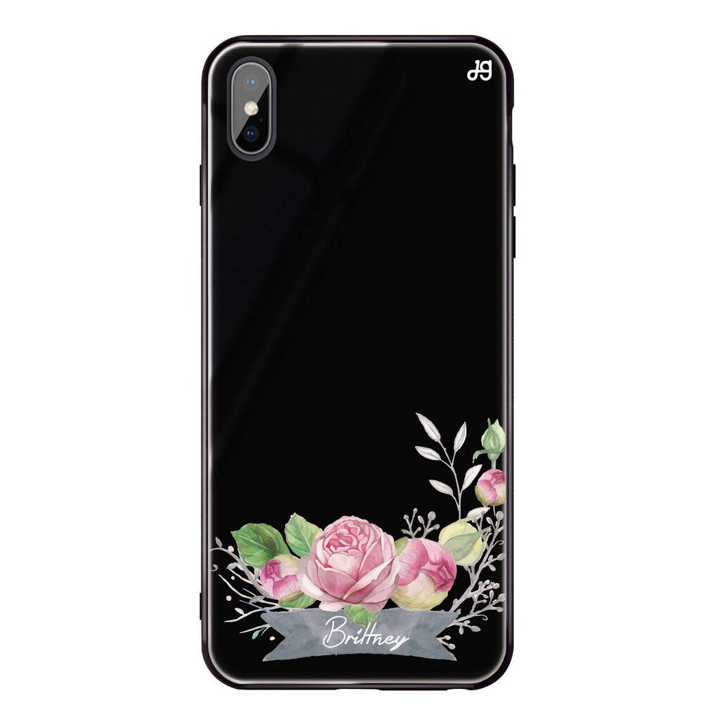 Ribbon & Floral iPhone XS 超薄強化玻璃殻