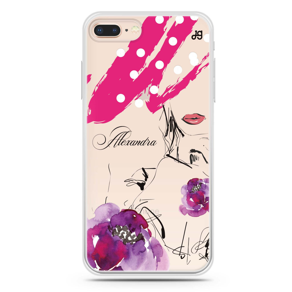 Floral Makeup iPhone 8 Plus 水晶透明保護殼