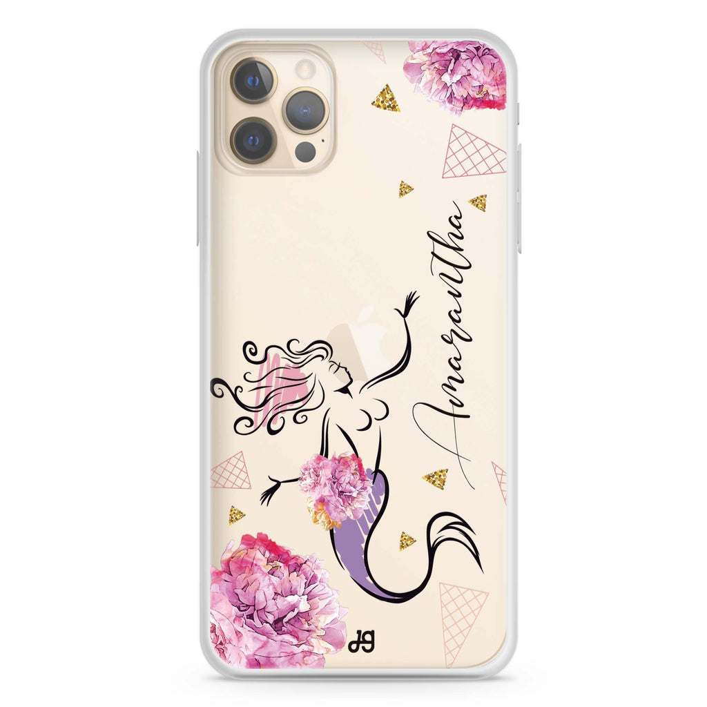 Mermaid With Flower iPhone 12 Pro 透明軟保護殻