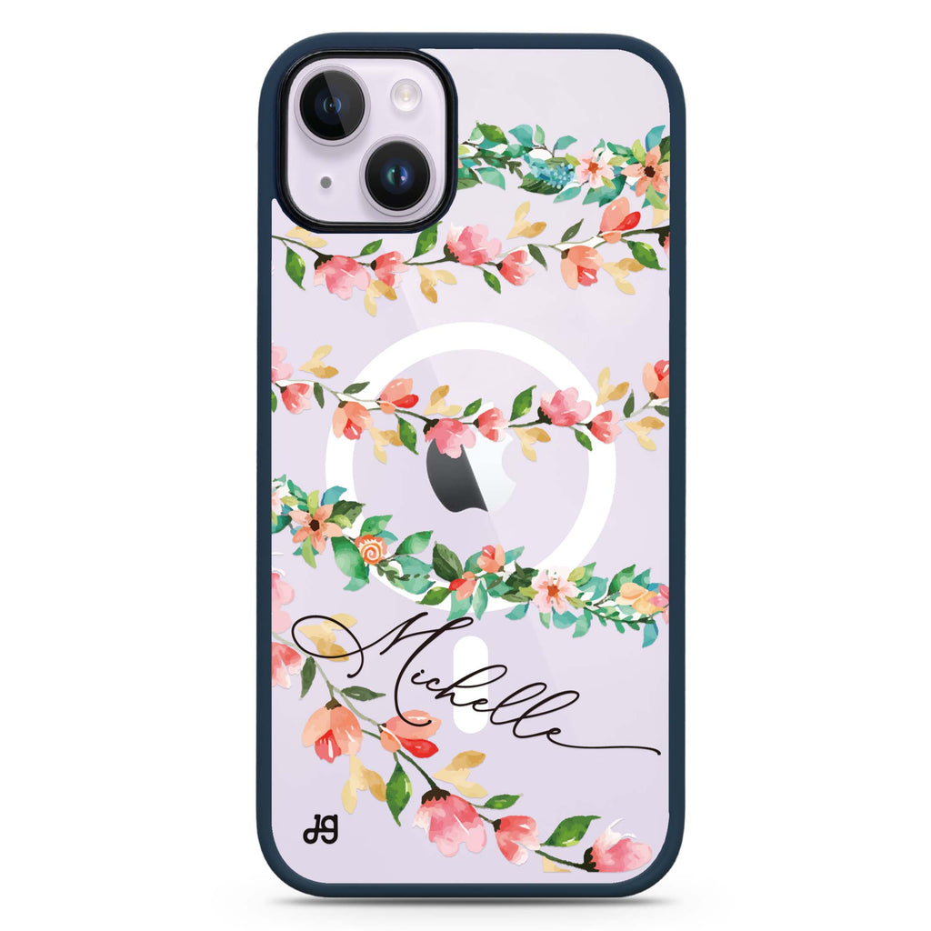 Pink Vine iPhone 14 Plus Magsafe 兼容防衝擊保護殼