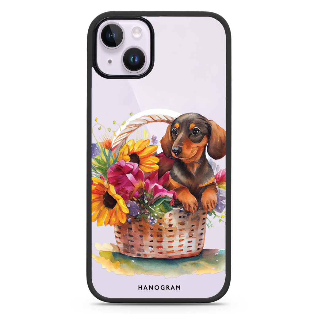 Floral & Dog iPhone 14 Plus Magsafe 兼容防衝擊保護殼