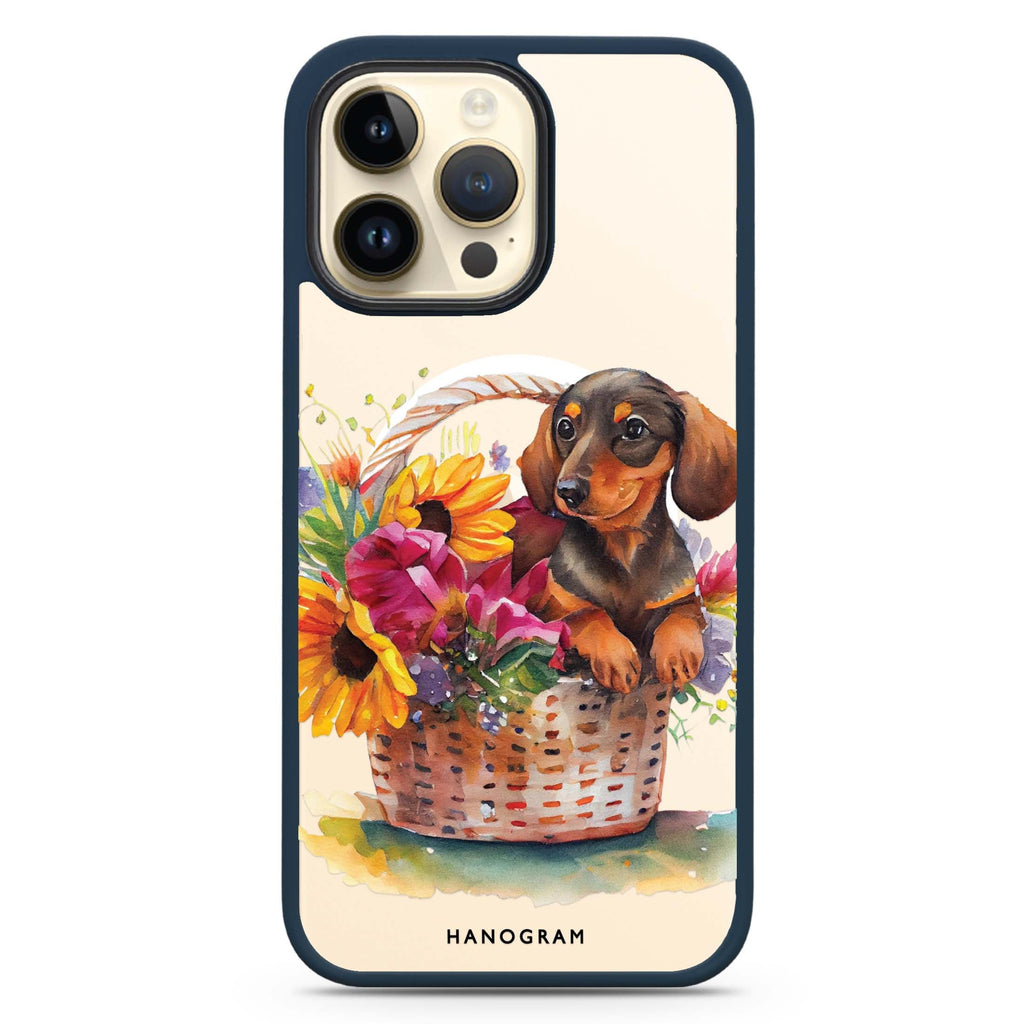 Floral & Dog Magsafe 兼容防衝擊保護殼