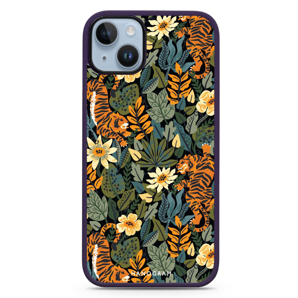 Tiger & Floral iPhone 14 Plus Magsafe 兼容防衝擊保護殼