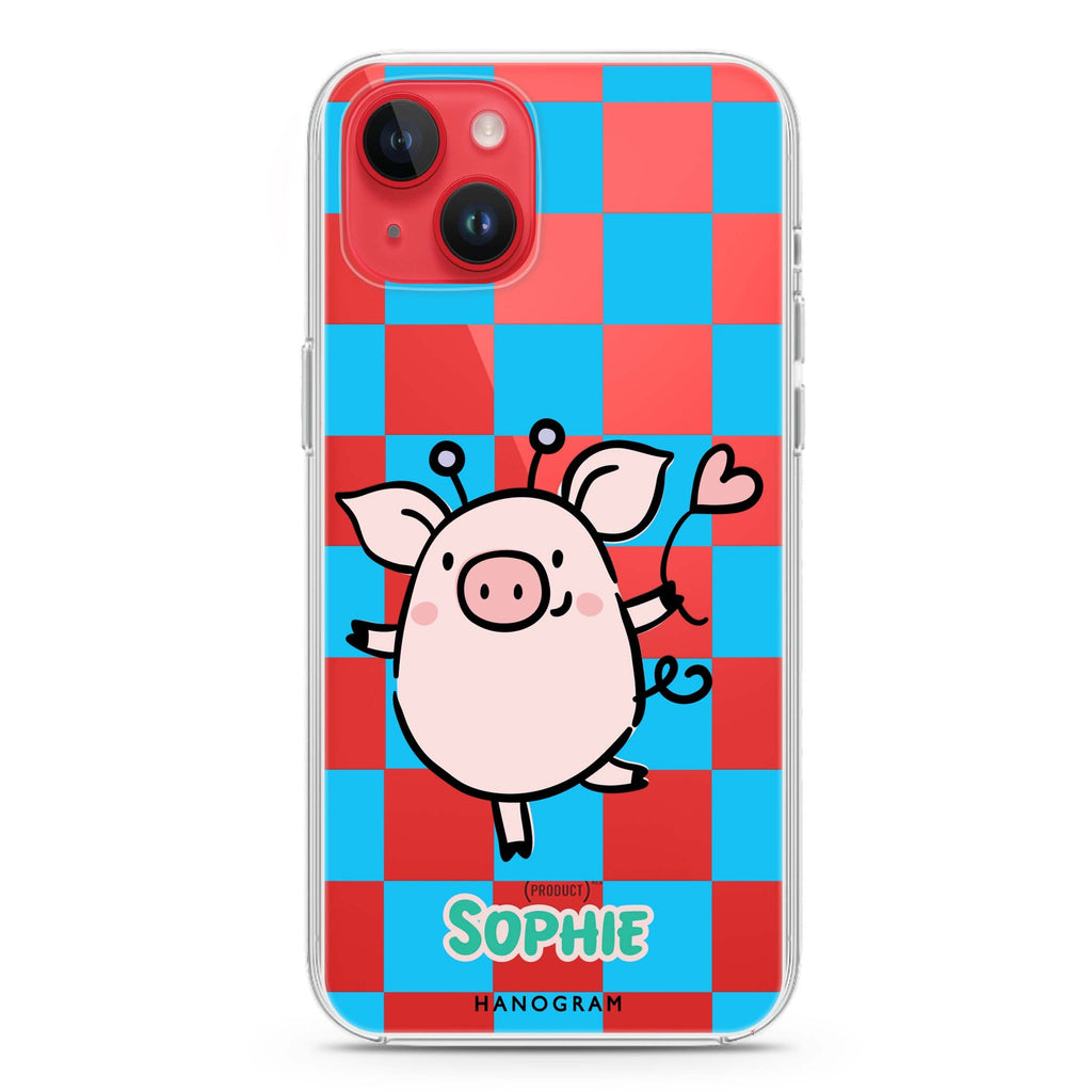 Happy Pig iPhone 14 水晶透明保護殼