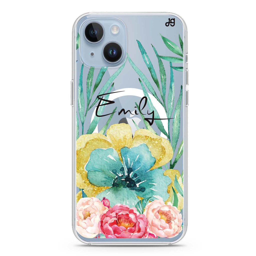 The Great Golden Flower iPhone 14 Magsafe 兼容水晶透明保護殼