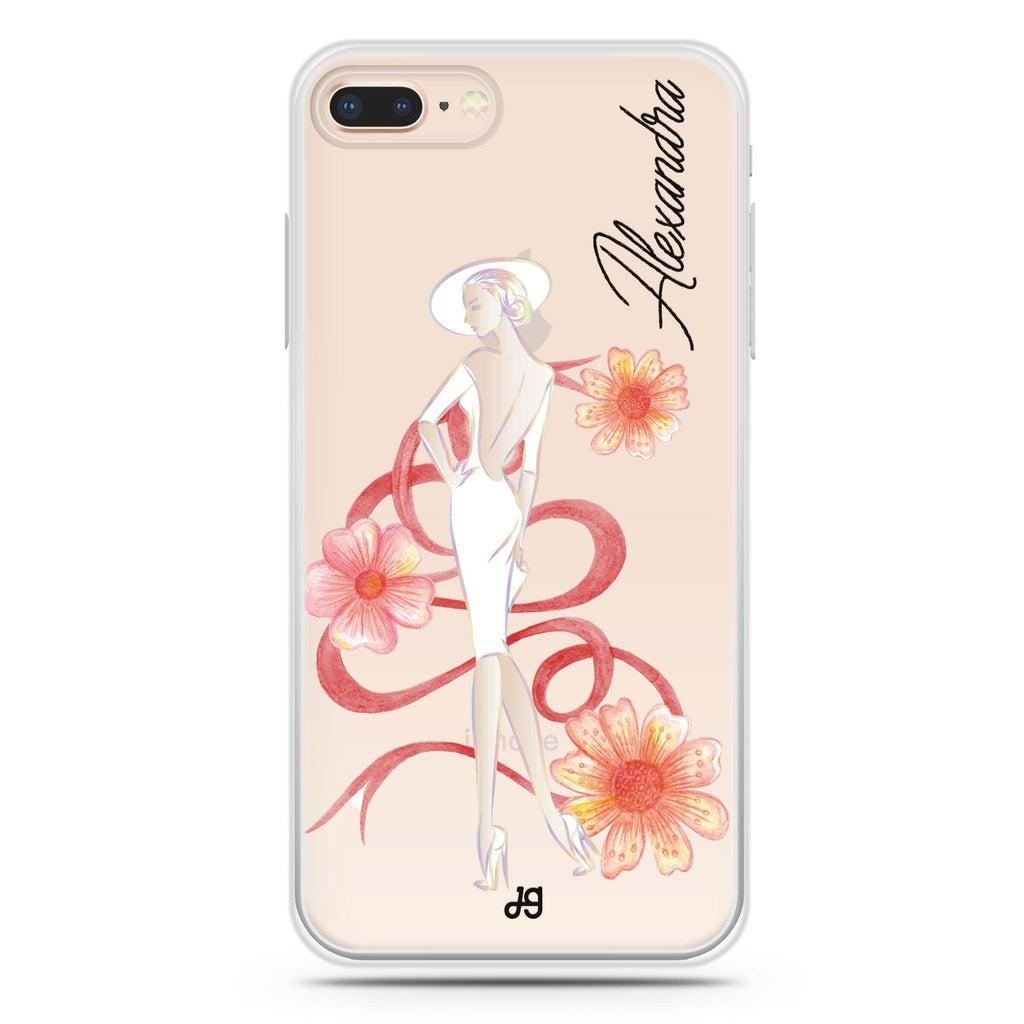 Flower Fashion IV iPhone 8 Plus 水晶透明保護殼