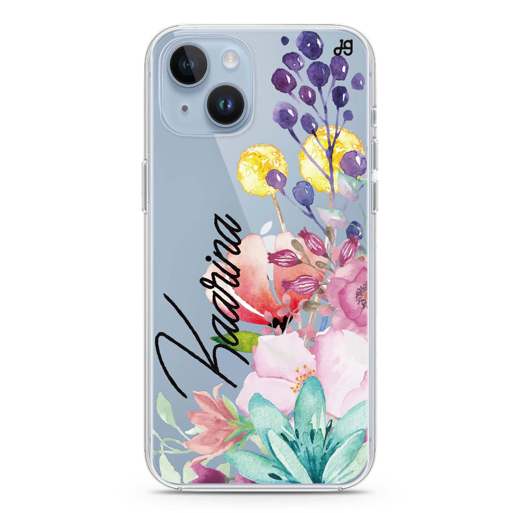 Precious Garden Florals iPhone 14 plus 水晶透明保護殼